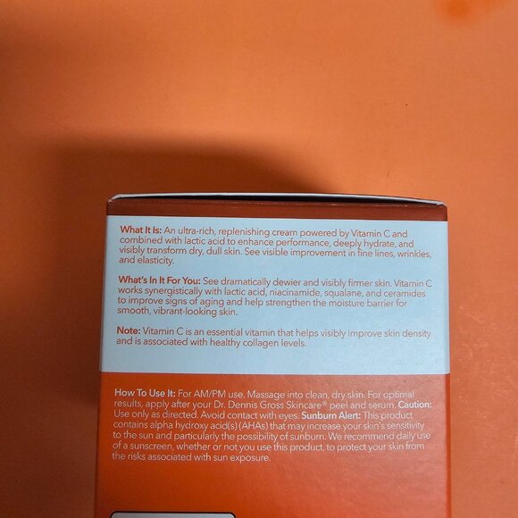 Dr. Dennis Gross Dewey Deep Cream Vitamin C+ Lactic super hydrate essential oils - Picture 2 of 3